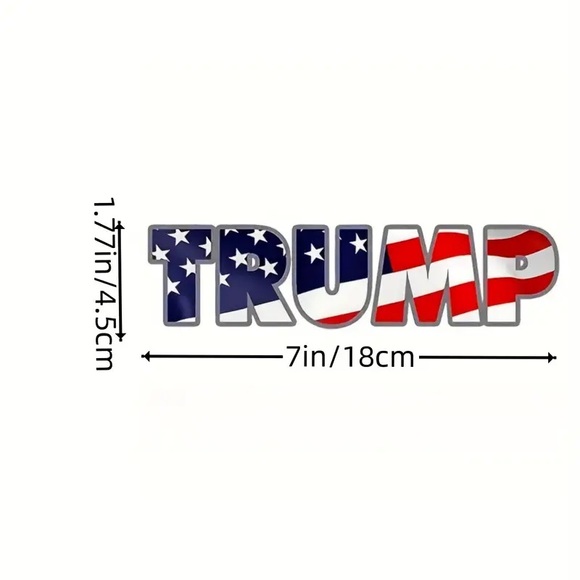 🇺🇸”Trump” Red White & Blue Stars & Stripes Waterproof Vinyl Decal! - Picture 8 of 9